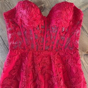 Sherri Hill Bold Red Gown